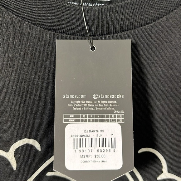 Stance The Crew Tee “Star Wars” Black Size Medium NWT - Picture 6 of 9